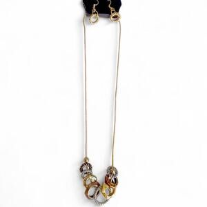 Paparazzi gold necklace and earrings